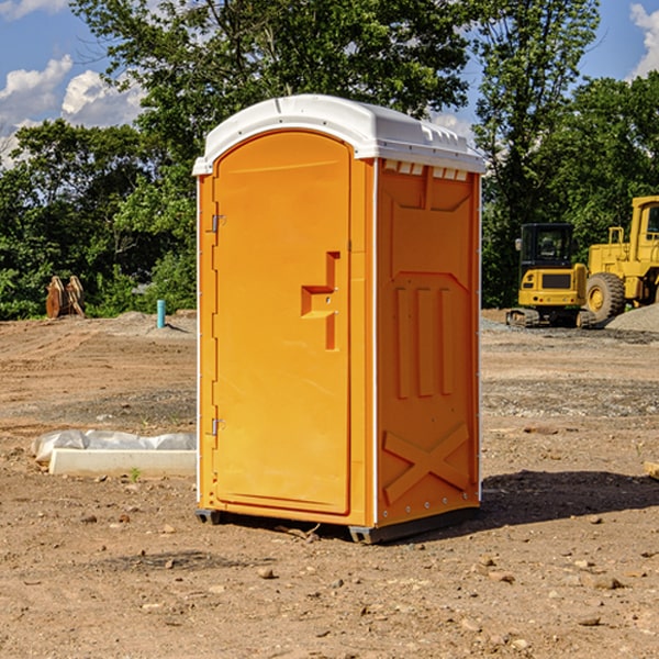 how often are the porta potties cleaned and serviced during a rental period in French Island